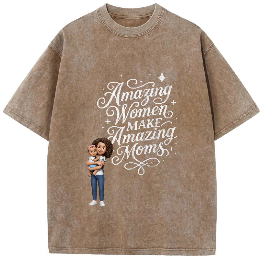 Mother Holding Her Baby 3D Emoji T-shirt