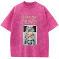 Hot Pink Vintage Washed Poster T-shirt